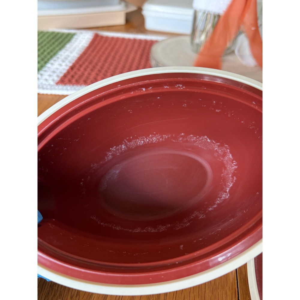 Tupperware Insulated Gravy Boat Sauce Server Cream Burgundy 550ml 400ml Vintage - Picture 9 of 13